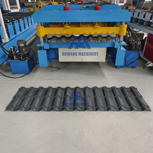 Automatic Single Layer Glazed Tile Roll Forming <b>Machinery</b> Steel <b>Construction</b> with Motor Bearing Pump Gearbox Components for Roof - Product Image 6