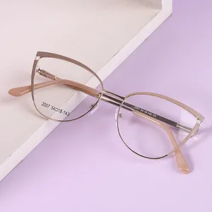 Cat Eye Metal Spectacle Prescription Frames Optical Glasses 2024 Newest Women Men Best Price Fashionable Optical Frames