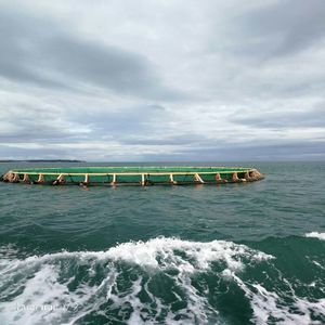Circular <b>Floating</b> <b>Fish</b> Cage With Anti-predator Net HDPE Marine Cage For Commercial Aquaculture - Product Image 3
