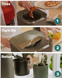 Benutzer definierte LOGO Küche Lebensmittel abfall verarbeiter Zersetzer Konverter Gemüse Komposter Recycelte Maschinen Haushalts müll entsorgung - Product Image 4