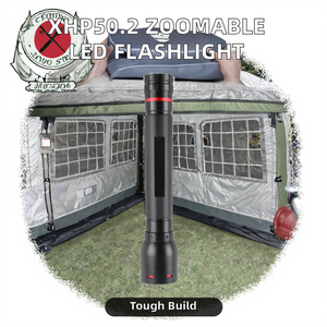 Hợp kim nhôm xhp50.2 ánh Sáng Ngọn đuốc P50 dẫn zoom đèn pin lâu dài 9V đèn lồng với AA pin khô mạnh mẽ và bền - Product Image 3