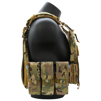 Pochette tactique GAF à cadre interne avec fermeture à rabat, en nylon 1000D, camouflage, pour fixation sur gilet, compatible Molle, étanche et antivol