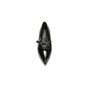 <span class=keywords><strong>Chaussures</strong></span> plates Mary Jane pour femmes, <span class=keywords><strong>chaussures</strong></span> en cuir verni à bout pointu, <span class=keywords><strong>chaussures</strong></span> à talon bas, <span class=keywords><strong>chaussures</strong></span> à talon bas élégantes à boucle métallique de style français - Product Image 2