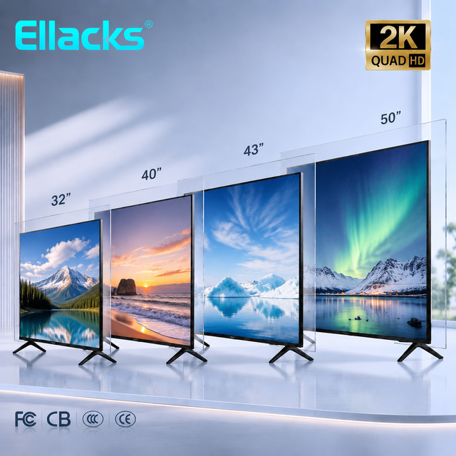 32 40 43 50 Inch Smart LCD LED Television Android 2K FHD 1080P HD Double Glass Custom OEM Accept Wall Mount Wholesale for Hotels