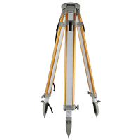 Suku Cadang Instrumen Survei Tripod Kepala Bulat Rangka Ringan Cocok untuk Total Station RTK Proyek Pengukuran Lapangan Konstruksi