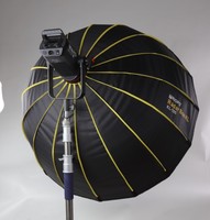 Triopo KL-105 105CM Boîte à lumière pliable à verrouillage rapide, diffuseur type Beauty Dish argenté, Speedbox pliable rapidement avec monture Bowens pour studio