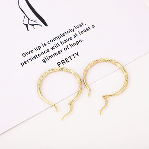 Pendientes de Aro en Oro, Plata y Oro Rosa, Diseño Geométrico Circular, Aleación de Cobre, Joyería de Moda - Product Image 2