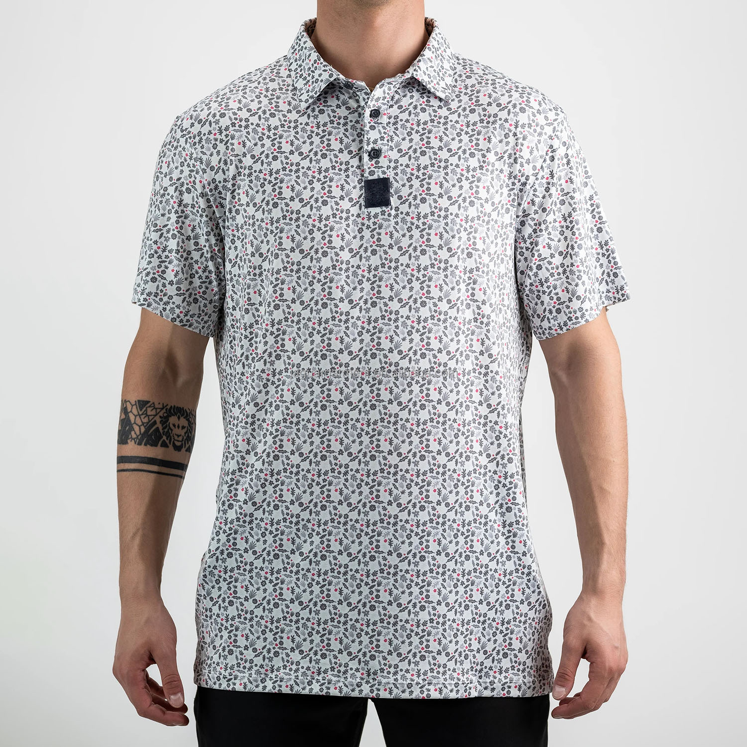 92 Polyester Spandex Polo Shirts Quick Dry Men's Golf Shirts - Main Image