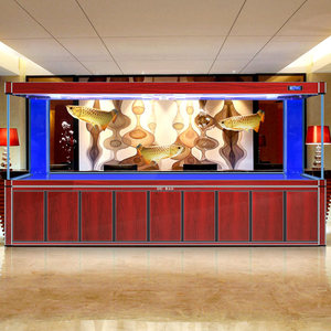 Groot Vierkant Glazen Aquarium Met Milieuvriendelijk Houten Nieuw Ontwerp Huis Aquarium Voor Woonkamer Online Winkelen - Product Image 5