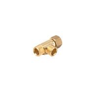 Adaptateur de tuyau en t fileté, 3/8 "avec branche en laiton X 1/4", arrosage de l'adaptateur