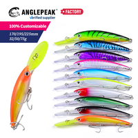 Kablolu Yapılı 170mm 195mm 225mm Sert Minnow Yemi ABS Plastik Yemler Yüzen Minnow Yemleri Culter Alburnus Levrek için