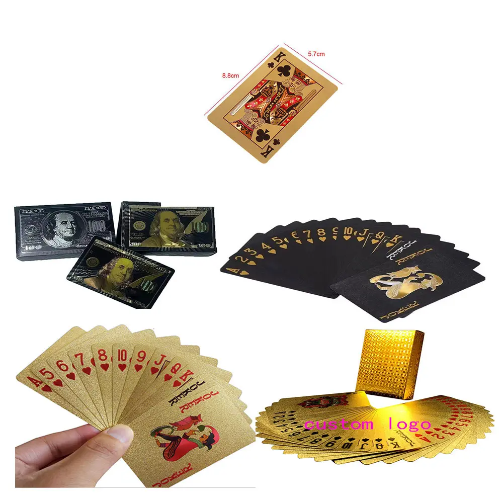 Poker dimensioni indice Standard 12 mazzi di carte Blackjack Euchre Canasta gioco carte da Poker oro nero argento rosso blu con Lu