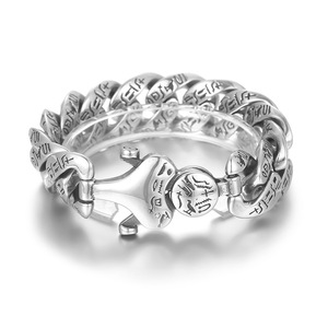 クロスボーダー新作エジプト柄アクセサリーパンクオーバーベアリングレトロピクトグラフメンズステンレススチールブレスレット - Product Image 5