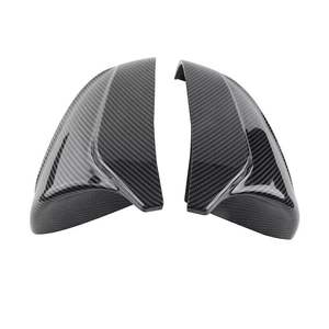 Carcasa de Espejo Retrovisor para Tesla Model 3, Forma de Cuerno, Cubierta de ABS, Fibra de Carbono, Negro Brillante, 2017-2023, OEM 109229001D 109229201D - Product Image 3