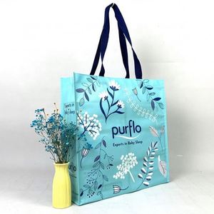 Bolsas de compras mate laminado Eco papel Kraft laminado Pp tejido pequeño bolso de compras metálico no tejido laminado bolsa de papel Kraft - Product Image 2