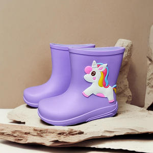 Bottes de <span class=keywords><strong>pluie</strong></span> d'extérieur pour enfants en gros, directement de l'usine, mignonnes, à motifs de dessins animés, unisexes, imperméables, pour garçons et filles, stock en vrac - Product Image 3