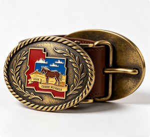 Boucle de ceinture ovale personnalisée en alliage de zinc avec émail souple, idéale pour les cadeaux et la mode - Product Image 5