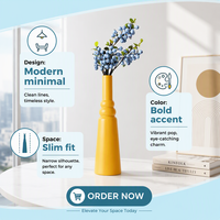 Set Vas Keramik Modern Warna-warni 4 Buah Biru Kuning Coral Navy Matte Vas Bunga Dekoratif untuk Rumah Kantor Ruang Tamu Hadiah