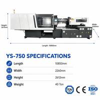 Yangxin Horizontale 750 Ton Industriële Servo Hydraulische Hoge-snelheid Elektrische Spuitgietmachine voor Plastic Fruitkratten