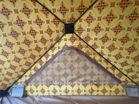 Tente de camping portable hexagonale à deux côtés, type Hubble Triangle, avec pare-soleil Oxford arabe, facile à installer, prix d'usine réel