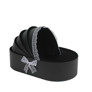 Scatola Regalo a Forma di Culla per Neonati, Confezione per Cioccolatini, Bomboniere e Fiori - Product Image 1