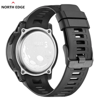 Reloj NORTH EDGE Mars3 para Hombre, Deportivo, de Exterior, con Fibra de Carbono Compuesta, Cronómetro LED, Cuenta Regresiva, Resistente al Agua 50M, Hora Mundial