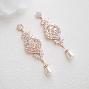 Handmade Happiness <b>Crystal</b> Bridal <b>Earrings</b> - Product Image 1