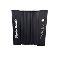 Nouvelle conception de cabine photo portable en acrylique 360° avec éclairage LED, taille personnalisable pour les expositions commerciales, caméra vidéo