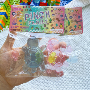 Juguete Antiestrés de Tortuga Pequeña Transparente de Plástico Creativo, Divertido y Pegajoso para Aliviar el Estrés - Product Image 1