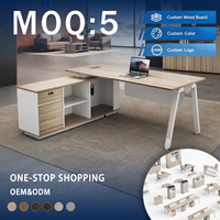 Bureau de direction extensible Mobilier de bureau modulaire en bois massif pour espace de travail commercial de bureau
