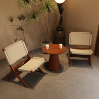 Chaises en bois massif tressées de style mid-century personnalisées pour la restauration, les restaurants, les meubles commerciaux, les cafés, les salons de thé, ensembles de tables et chaises en bois