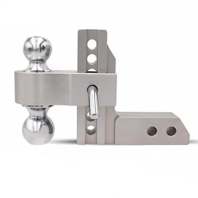 Custom Trailer Hitch Ball Mount Series 6 Drop Solid Tow Adjustable 2-Ball Mount Chrome Balls Custom Trailer Hitch