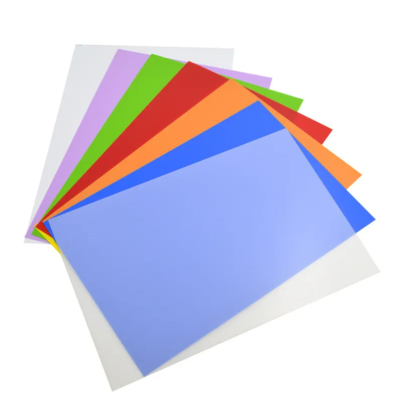 Hochwertige farbige dünne Polypropylen folie pp Plastikfolie für Schreibwaren