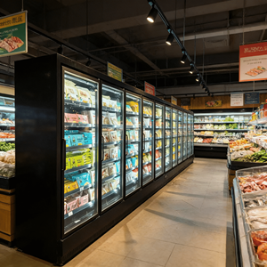 Congelatori Commerciali con Porte in Vetro, Attrezzature di Refrigerazione Verticali, Armadi per la Conservazione degli Alimenti Freschi, Vetrine Refrigerate per Esposizione Cibo - Product Image 1
