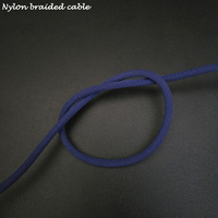 Kabel pengisi daya USB mikro Android V8, mini 90 derajat bentuk L nilon kepang cepat