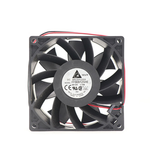 Ventilateur de refroidissement DC en plastique à roulements à billes Delta FFB0912SHE 92x92x38mm 12V 9W 100.3CFM 52.5dB 2 fils - Product Image 1