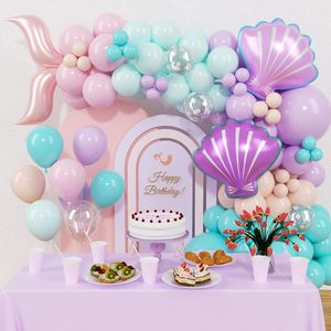 Kit Guirlande de Ballons en Latex Sirène, Arche de Ballons Queue de Sirène, Unisexe, Petite Sirène, Anniversaire, Saint-Valentin, Noël, Halloween, Thème Marin - Product Image 4