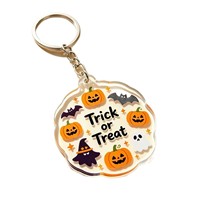 Grenzüberschreitender Europäisch-Amerikanischer Stil Halloween-Thanksgiving-Hochzeit Limitierter Acryl-Schlüsselanhänger Kürbis-Geist-Rosen-Designs Süß