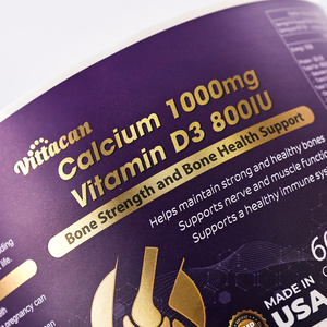 ฉลากขวดไวนิลแบบม้วนสั่งทำจากโรงงานสำหรับผลิตภัณฑ์เสริมอาหาร กันน้ำ กันน้ำมัน ได้รับการรับรองมาตรฐาน ISO 9001 ผู้ผลิตจากกวางตุ้ง - Product Image 4