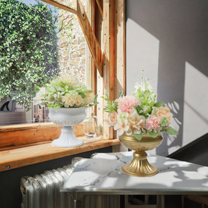 Jarrón Alto Europeo de Hierro Artificial para Flores, Ligero, Decoración de Mesa para Bodas con Diseño Art Deco - Product Image 6