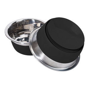 Fornecedor de Produtos para Animais de Estimação Tigela de Água para Cães em Aço Inoxidável com Base de Sucção de Silicone Grande e Antiderrapante 1L 1.8L - Product Image 1