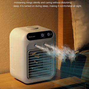 Chất lượng tốt làm mát không khí Fan xách tay cá nhân Máy tính để bàn fan hâm mộ với nước Mist Spray ánh sáng ban đêm điều hòa không khí - Product Image 4