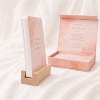 Cartes en papier personnalisées avec des affirmations positives pour femmes, pour la prise en charge de soi, la motivation, l'inspiration et la méditation