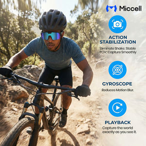 Lunettes intelligentes Miccell PAG05 avec puces AI, caméra 8MP, batterie 270mAh, charge magnétique, assistant vocal AI, appels vocaux - Product Image 4