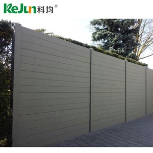 Borde DE PRIVACIDAD 6 pies Jardín natural WPC Panel de valla Proyección Viento/protección solar Panel de valla Poste de acero - Product Image 2