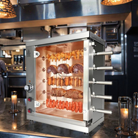 Offres Exceptionnelles Rôtissoire à Poulet en Acier Inoxydable Machine à Rôtir au Gaz Kebab BBQ pour Restaurant