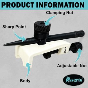 Juego de cabezales de tránsito grandes ajustables surtidos con puntas de acero endurecido, soporte para lápiz, compás de viga de alta resistencia y precisión - Product Image 2