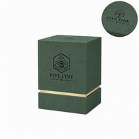 Boîte d'emballage pour bière en carton rigide écologique avec logo estampé or, design carré, papier noir à texture spéciale, boîtes à miel
