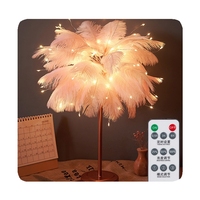 NOUVEAU Lampe à plumes LED BAHE, lampe de chevet, lumière d'ambiance pour diffusion en direct, décoration de chambre à coucher