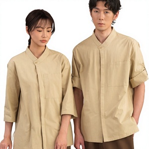 Yilong 2026 Uniforme de travail pour <span class=keywords><strong>homme</strong></span> en soie style montagne, pour personnel d'hôtel, salon de thé <span class=keywords><strong>japonais</strong></span>, café, et chemise-<span class=keywords><strong>tablier</strong></span> de responsable - Product Image 1